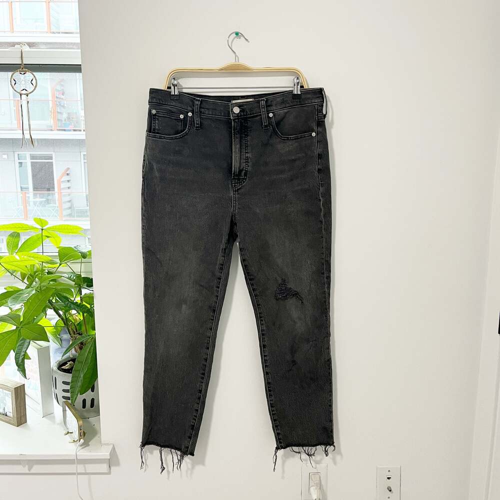 Madewell Dark Gray Perfect Vintage Straight Jeans Size 31